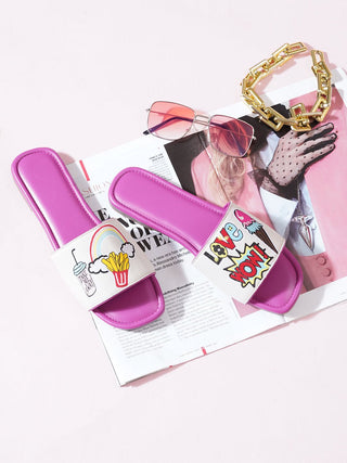 Love Wow Candy Pink Flats - Hasten Fashion