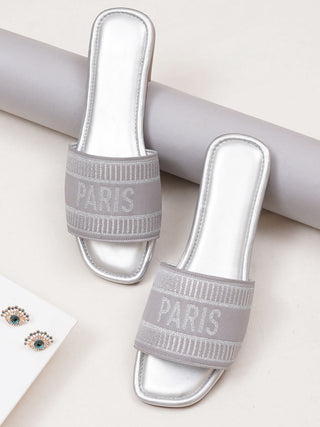 Paris Silver Flats - Hasten Fashion