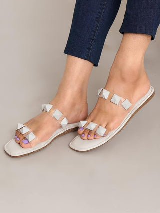Studded Style Flat Sandals - Hasten Fashion